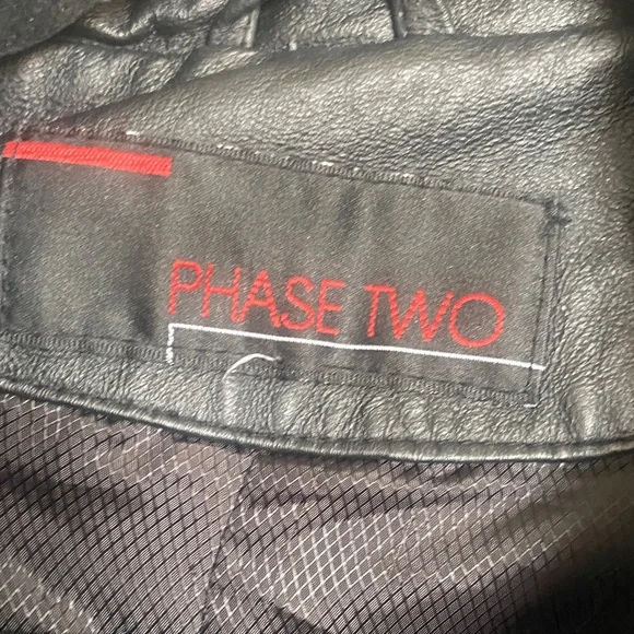 Classic Black Leather Zip Jacket - Picture 2 of 6